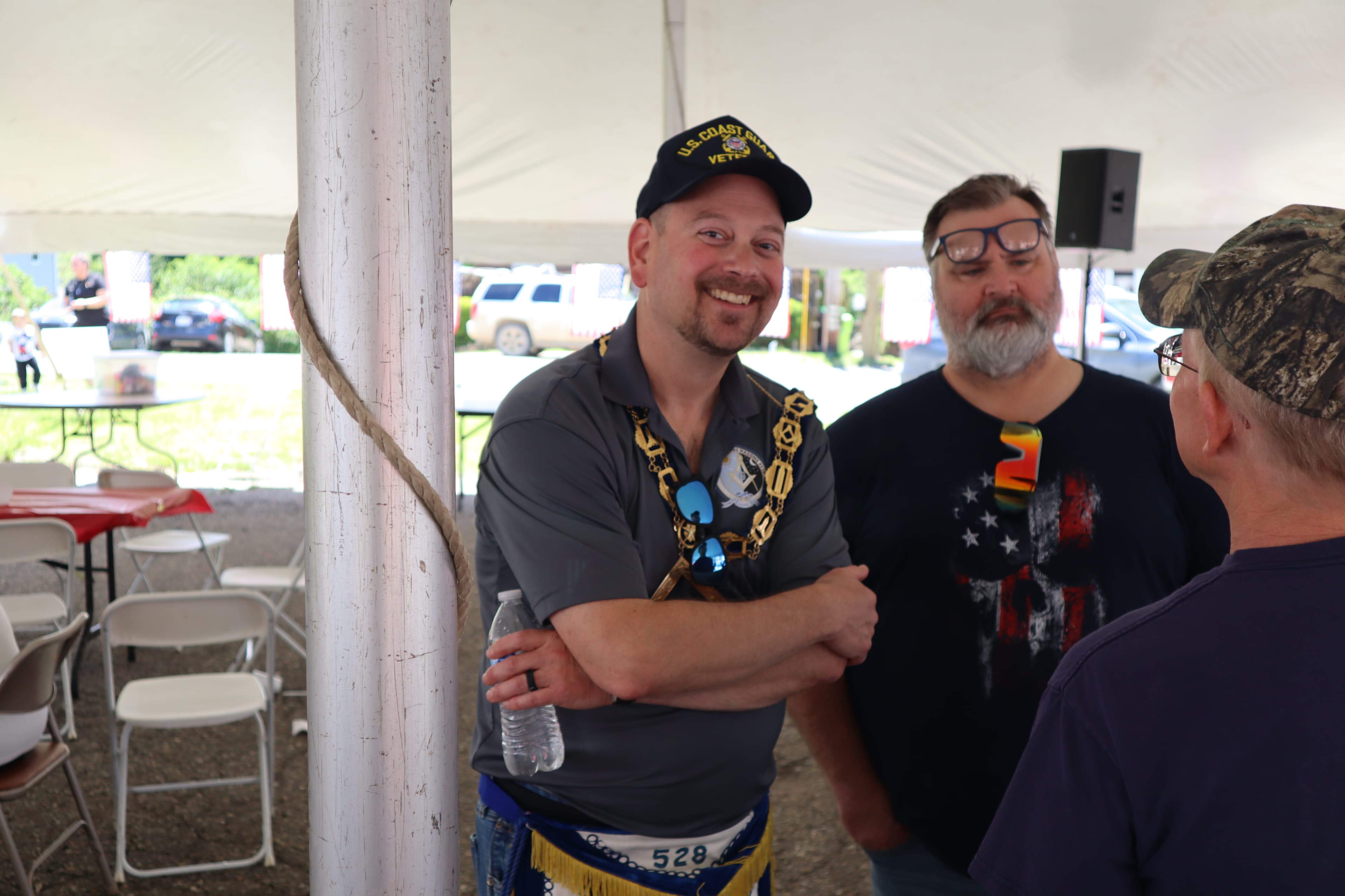 Lodge members at a community event